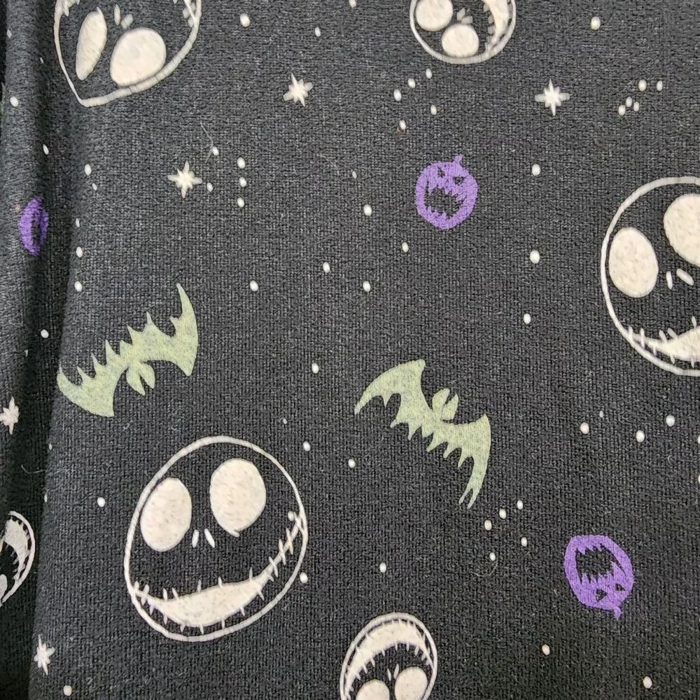 Disney Nightmare before Christmas Jack Skellington, stars, bats, pumpkins pjs XS - Picture 4 of 7